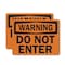 Signmission Do Not Enter OSHA Warning Sign, Plastic, 14in W x 10in L, 2PK OS-2PACK-WS-P-1014-L-19656 - alternate 1